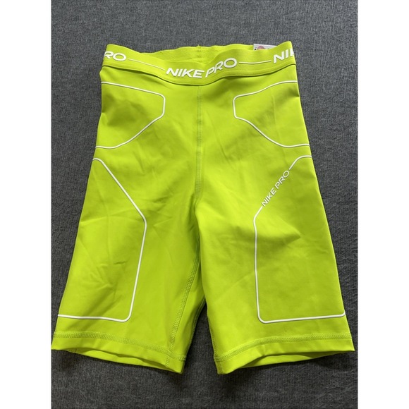 Nike Pro Womens Atomic Green Booty Shorts Size XS - Training Workout Gym Fitness - Picture 1 of 9